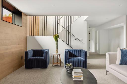 Lower level is bright and airy. Complete with two more bedrooms and a bathroom.