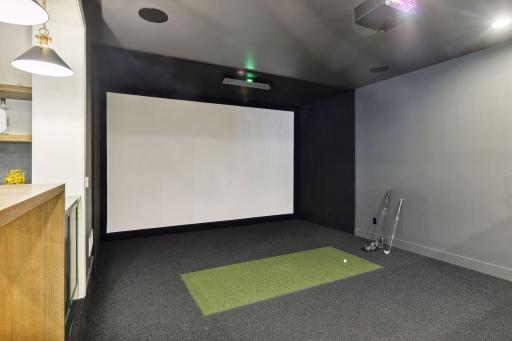Golf Simulator can also be used as theater room