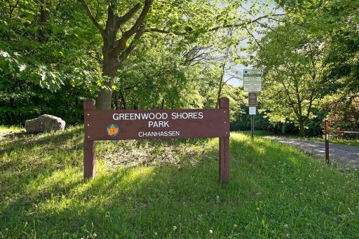 Greenwood Shores Park location 1.1 mile from the home
