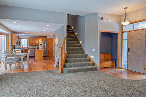 Stairway off of living room