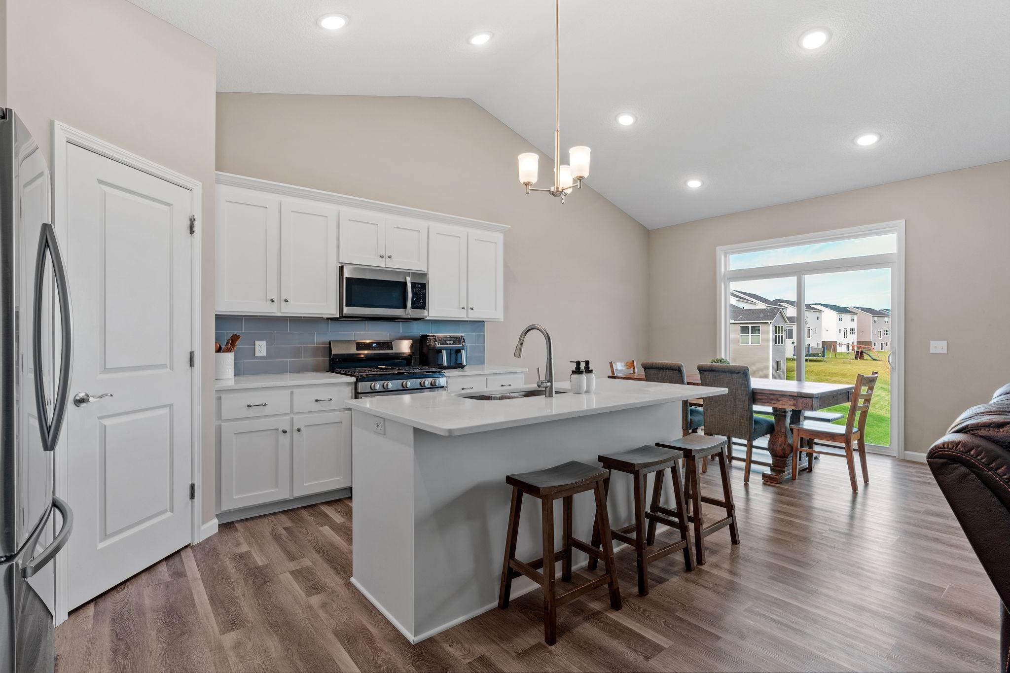 Kitchen with walk in pantry