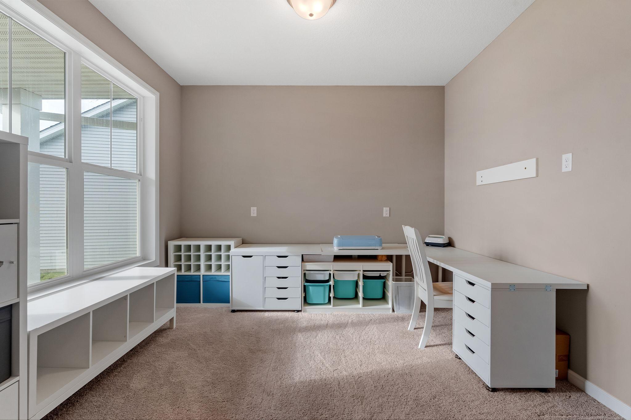 Main Floor office with french doors
