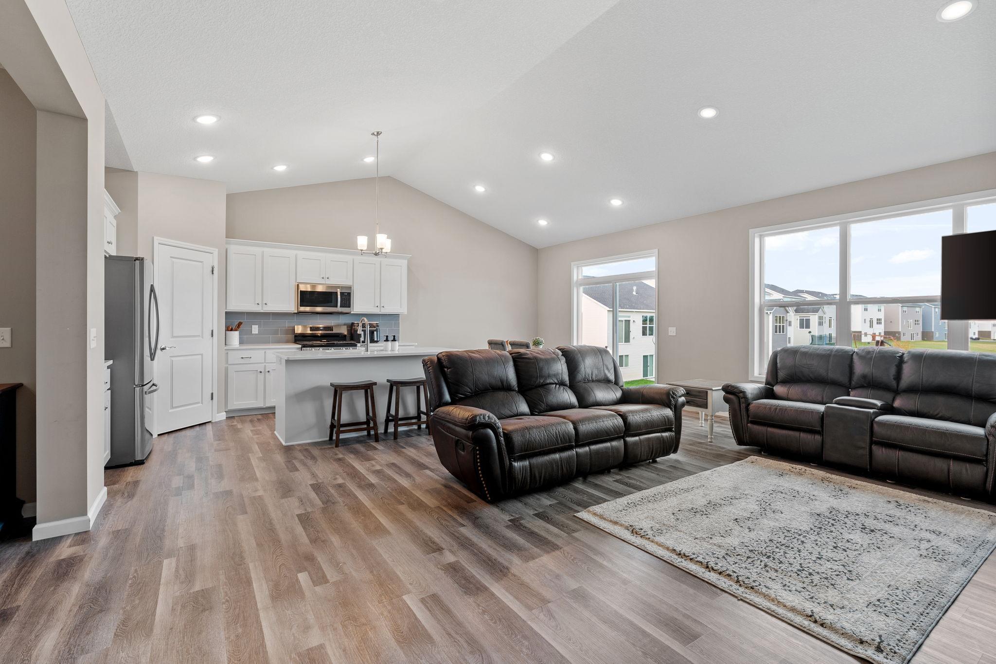 Main floor living room & Kitchen