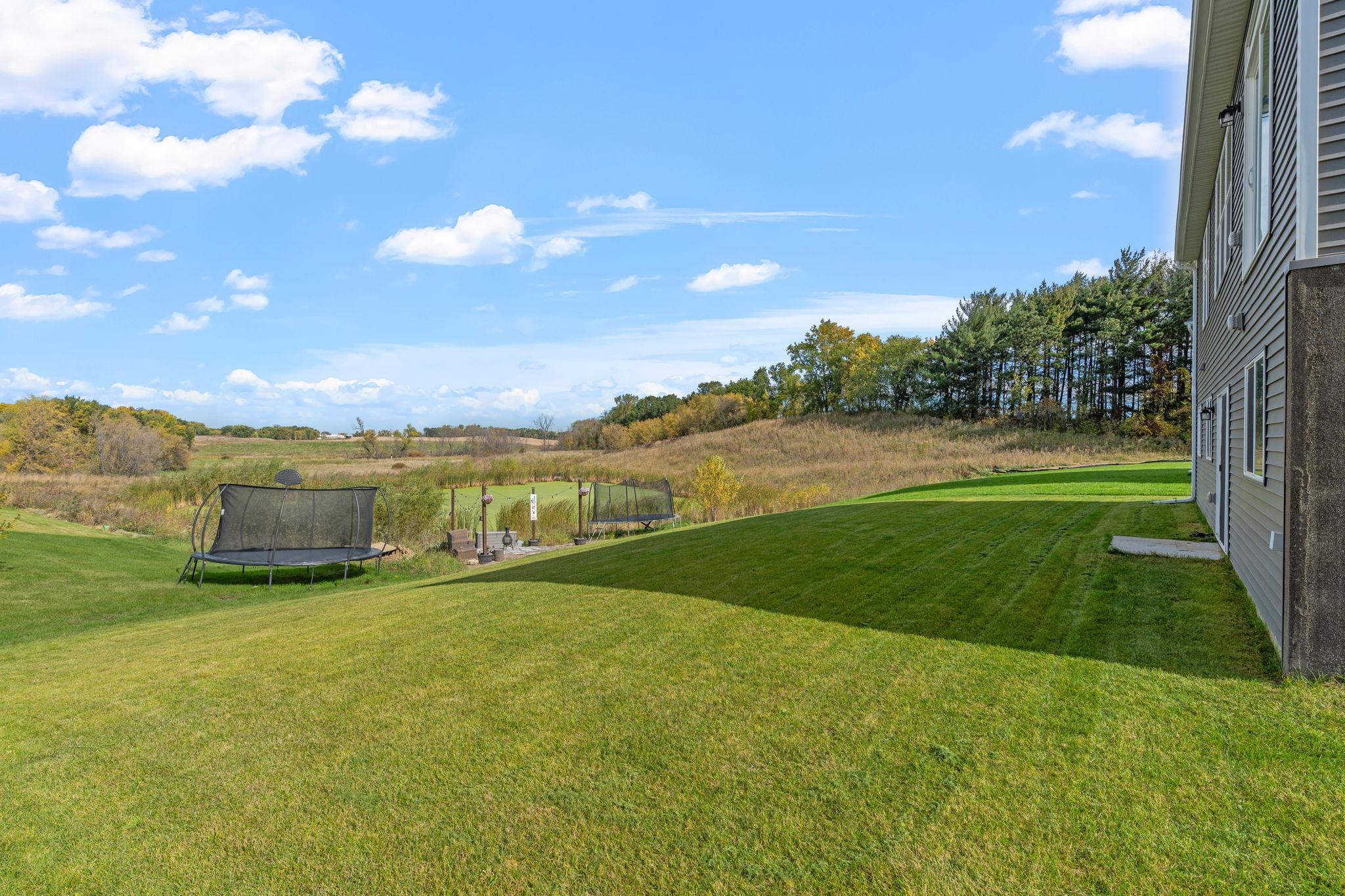 Backyard with no neighbors behind