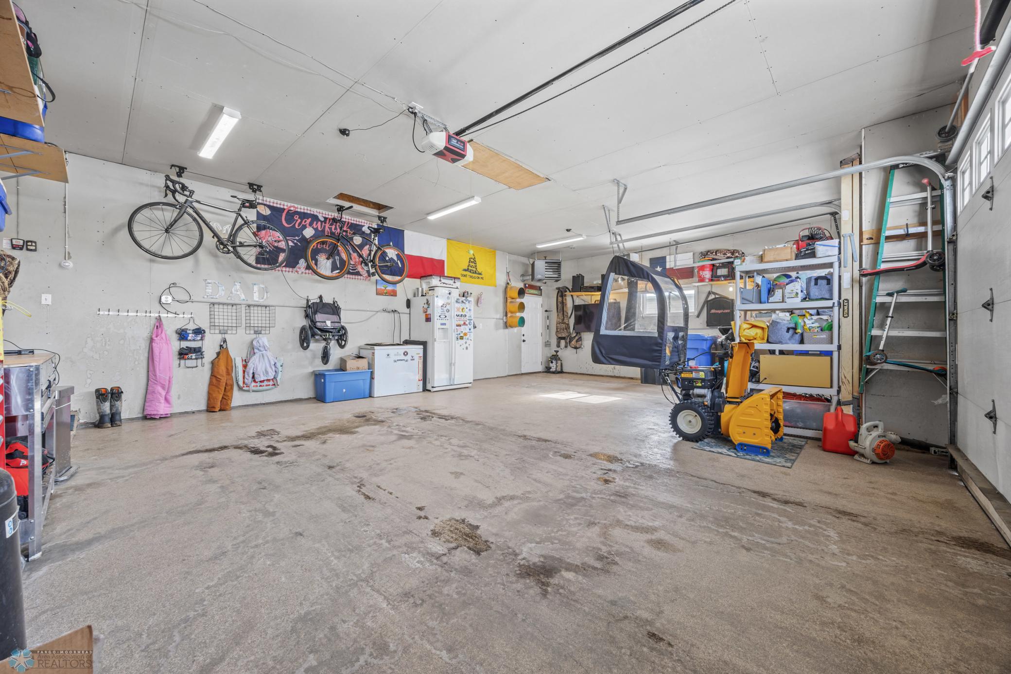 Heated garage with epoxy flooring