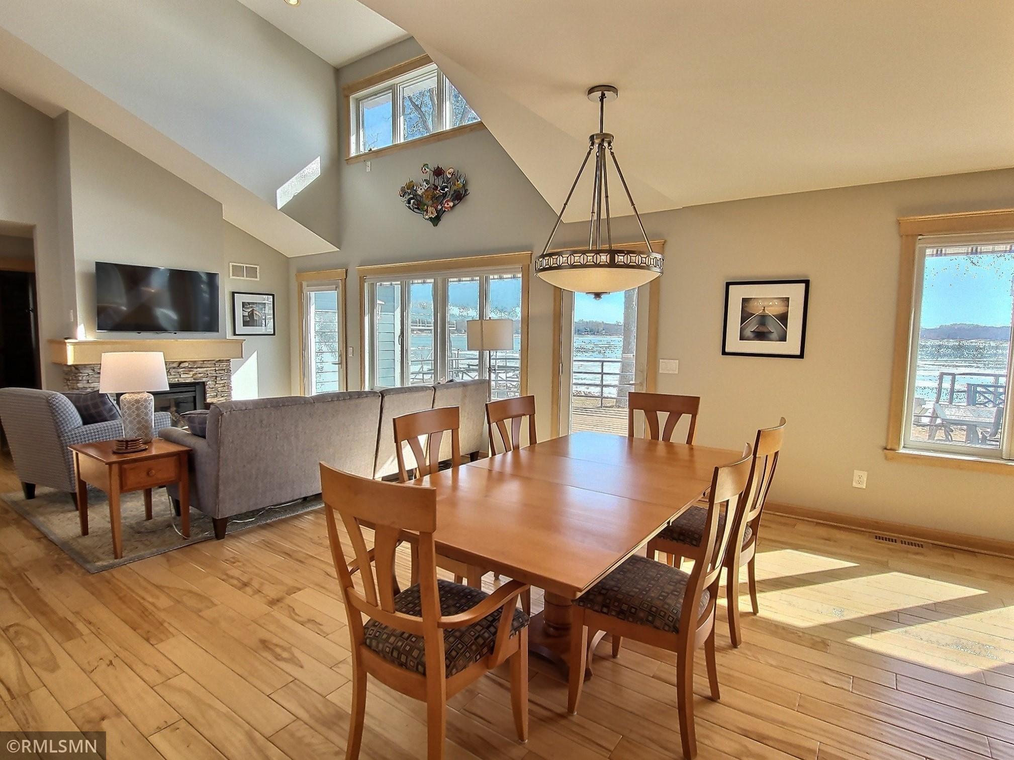 Whether an evening dinner or playing cards with friends and family you will have great views of the water.