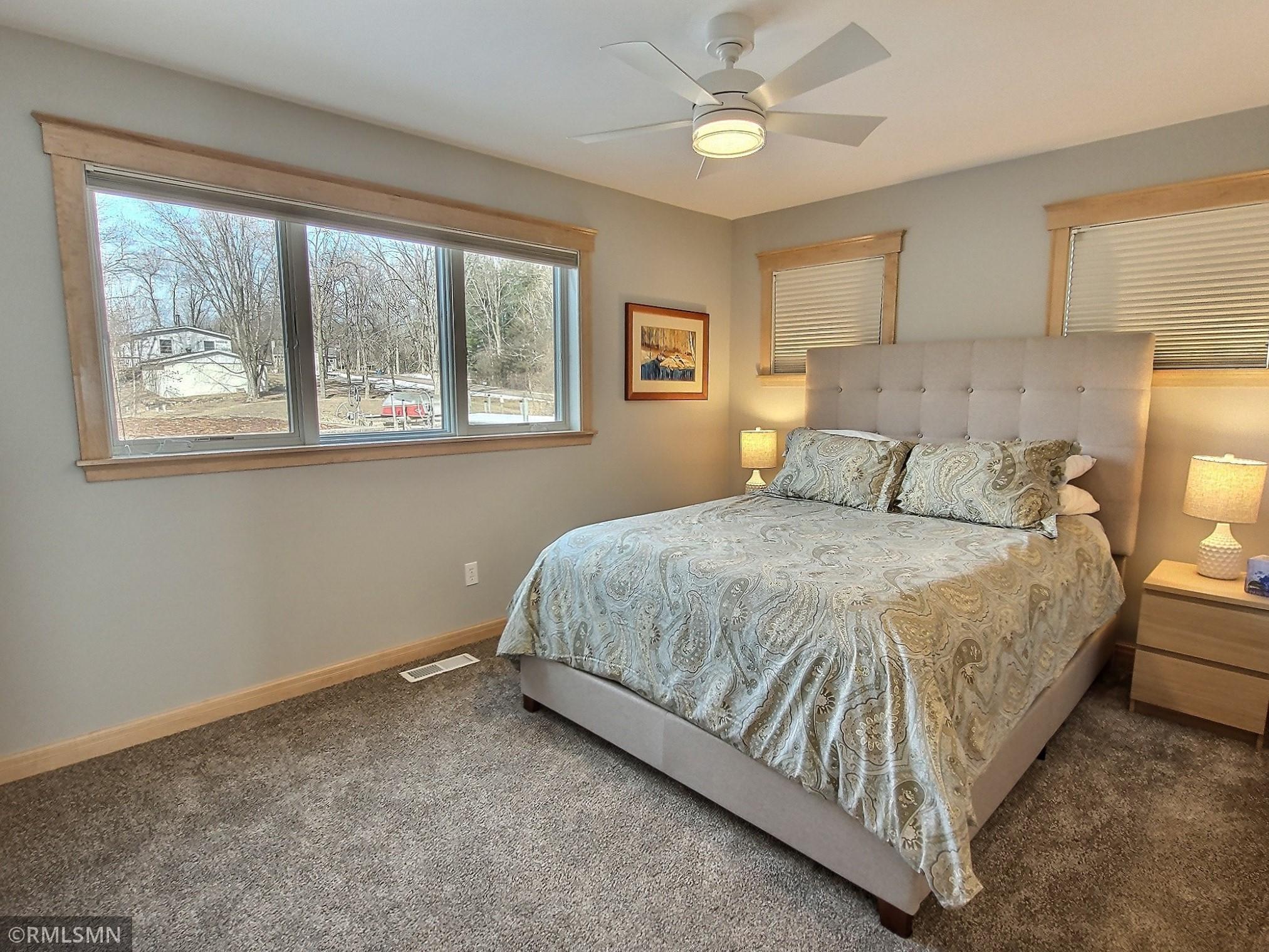 The home offers 2 main level bedrooms with a full bath situated between the 2 bedrooms.