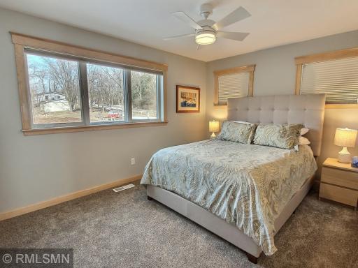 The home offers 2 main level bedrooms with a full bath situated between the 2 bedrooms.