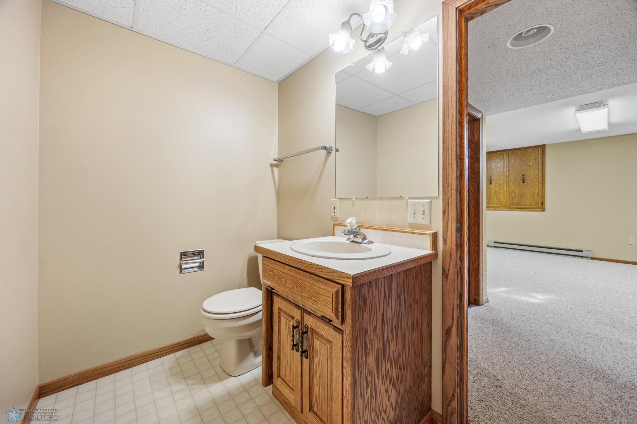 Half bath in the basement