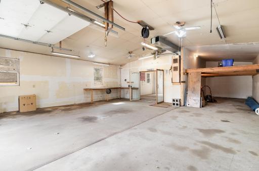 Oversized double wide garage with high ceiling, good for a car hoist, if you are a collector of cars/trucks or a mechanic this is a perfect garage for you
