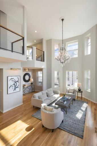 Wall of windows on the south side of the home allows more natural light in.
