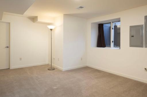 One of two large bedrooms with walk in closets in the lower level.