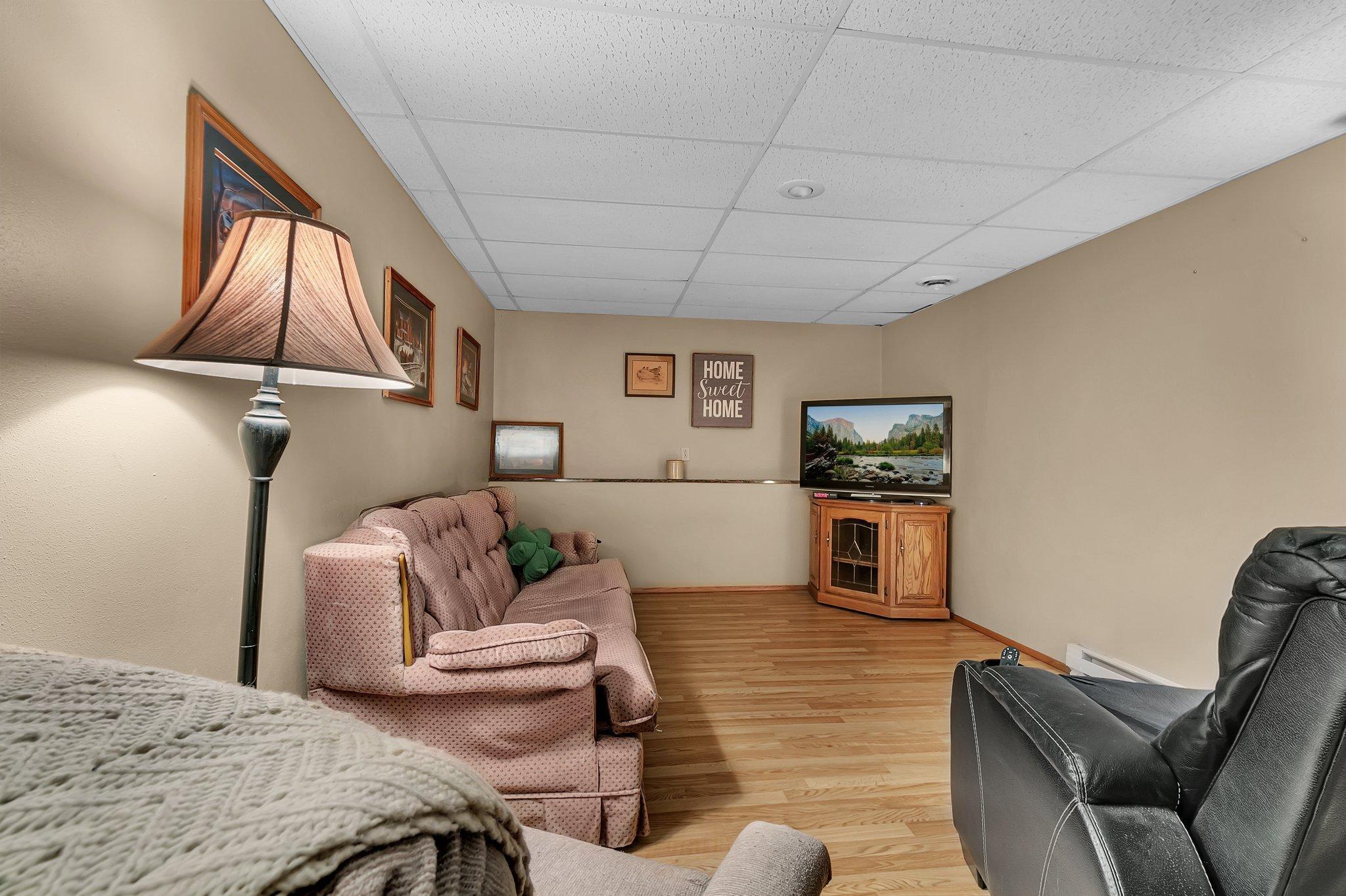 Lower level family room.