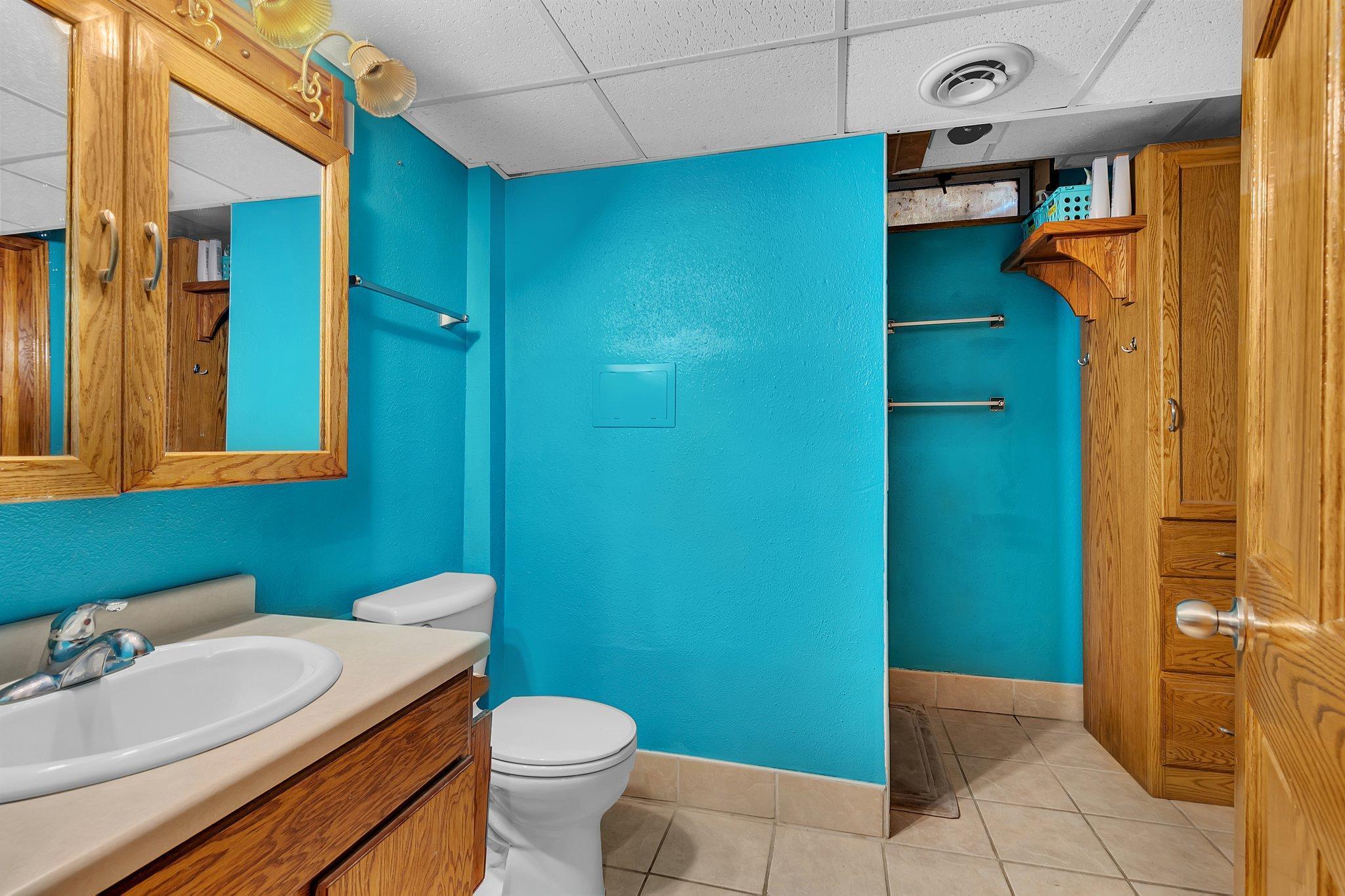 Lower level 3/4 bath.