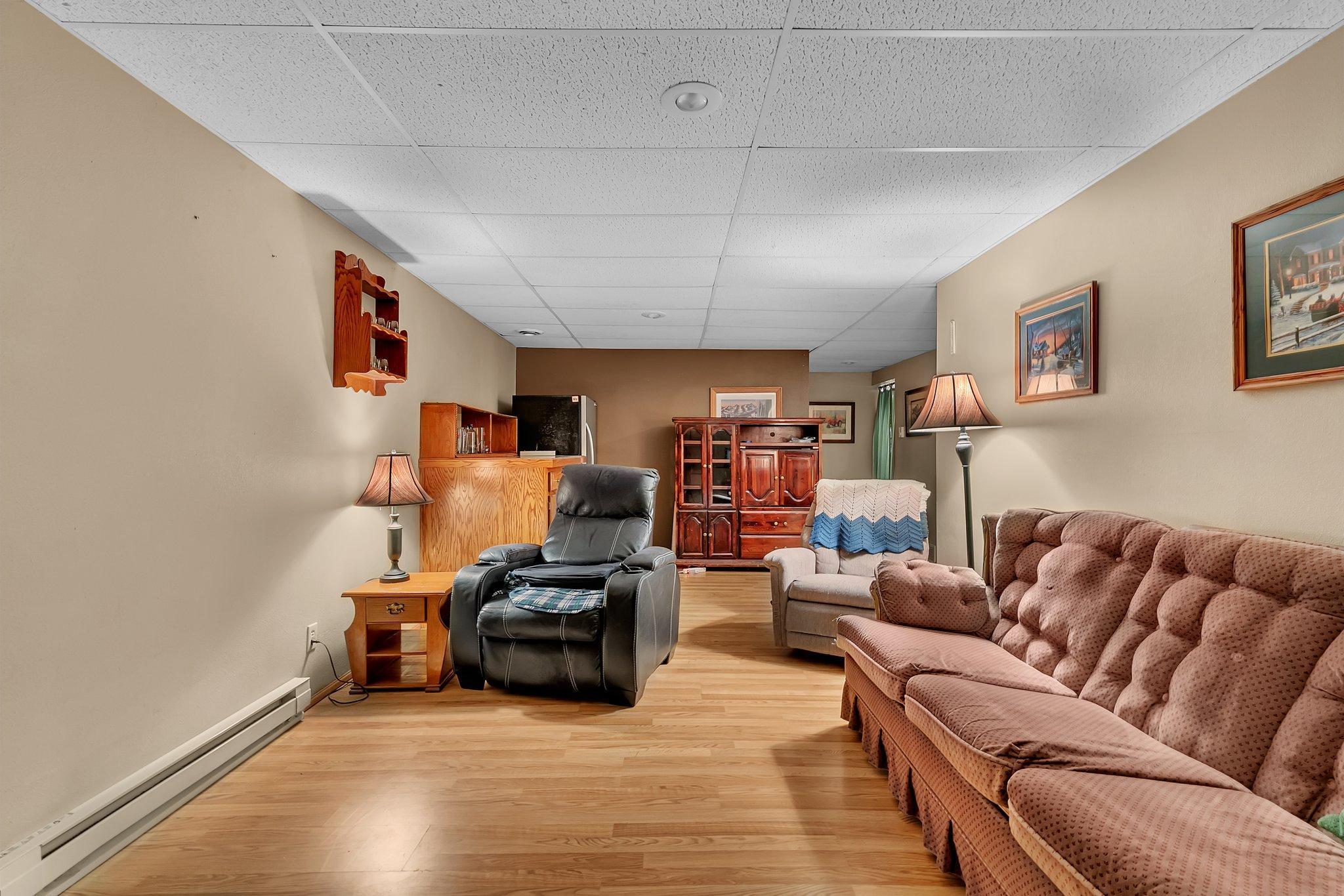 Lower level family room.