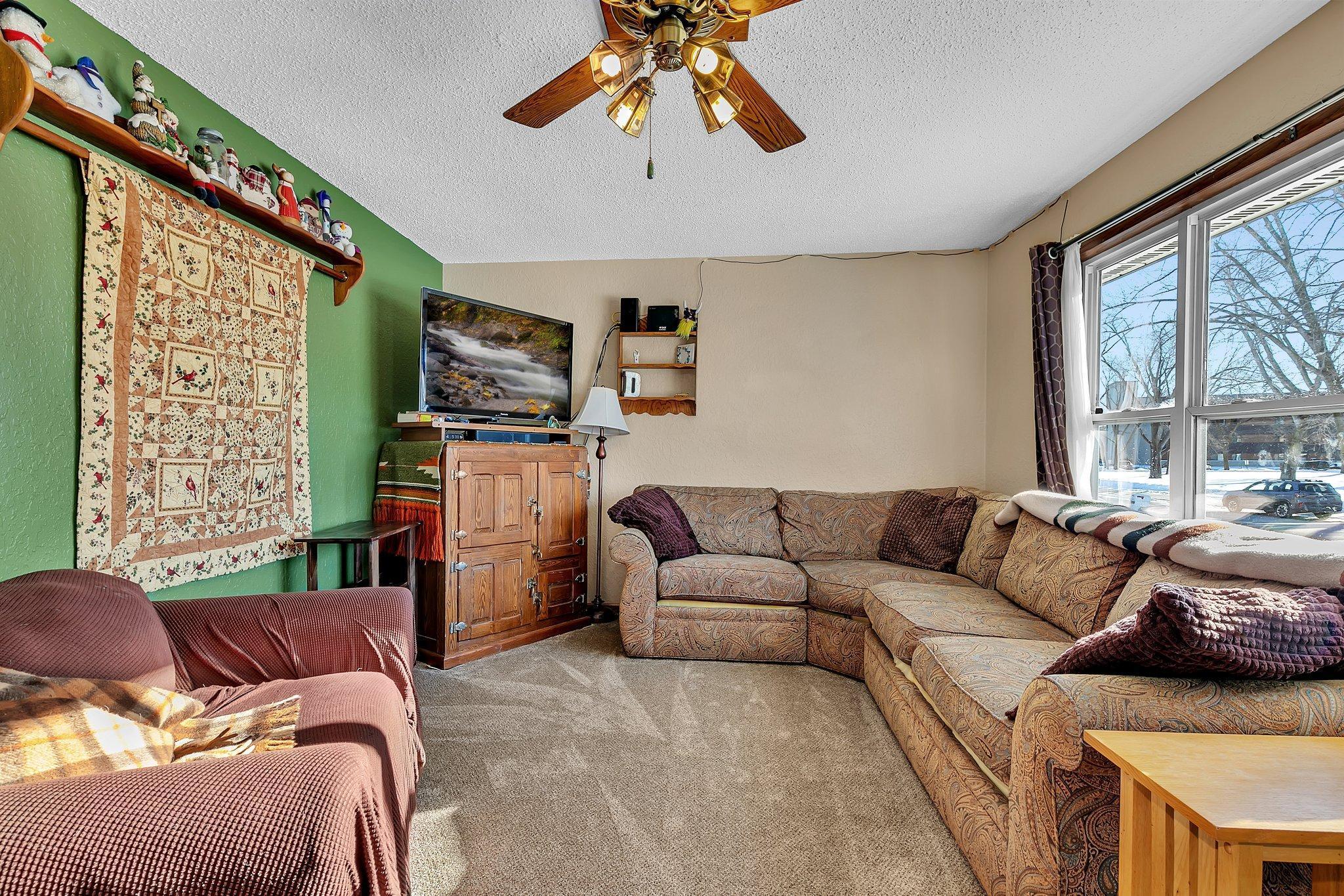 New carpet in living room.