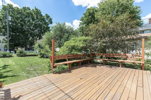 Kitchen opens to large deck great for hosting!