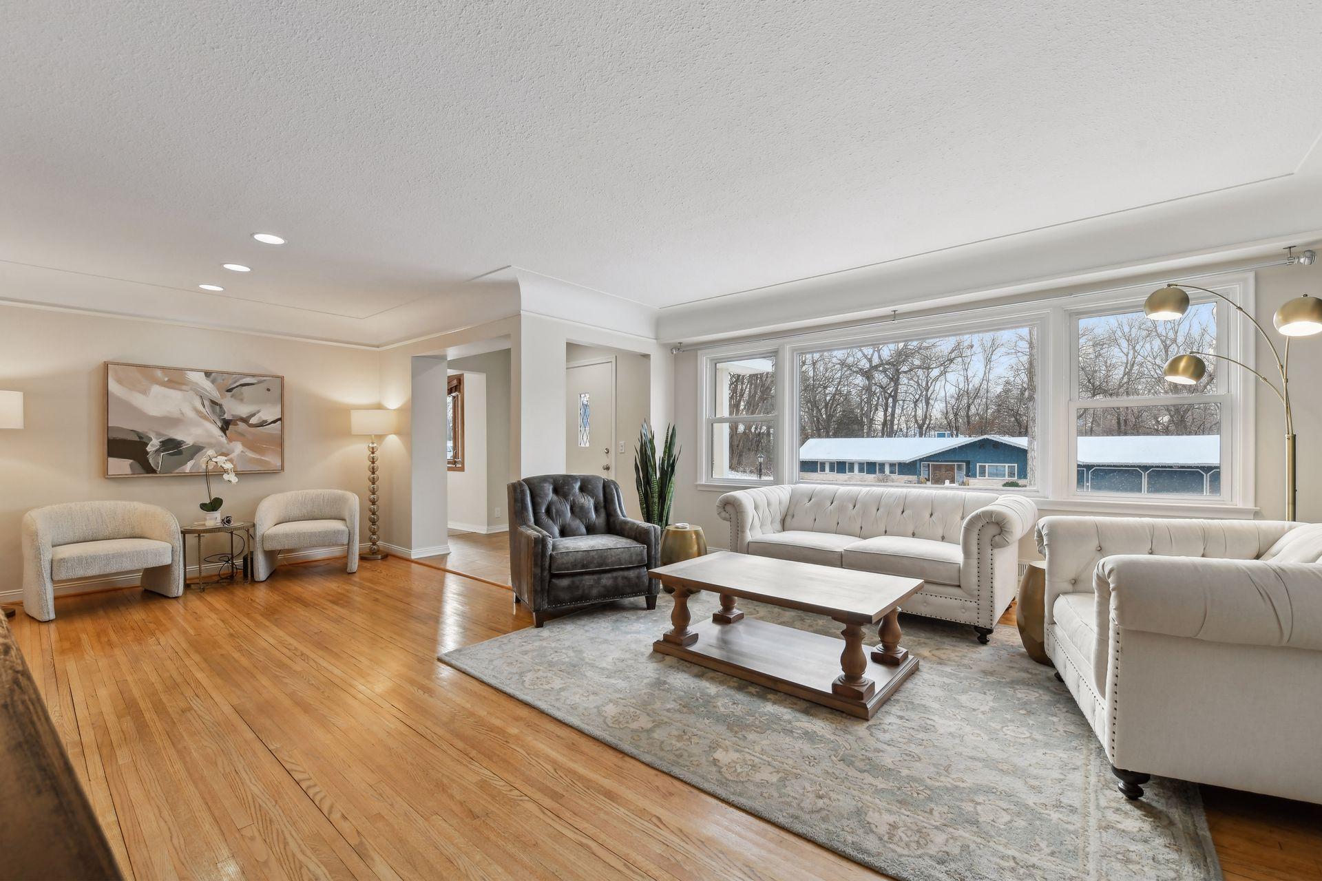 Bright and open living room.
