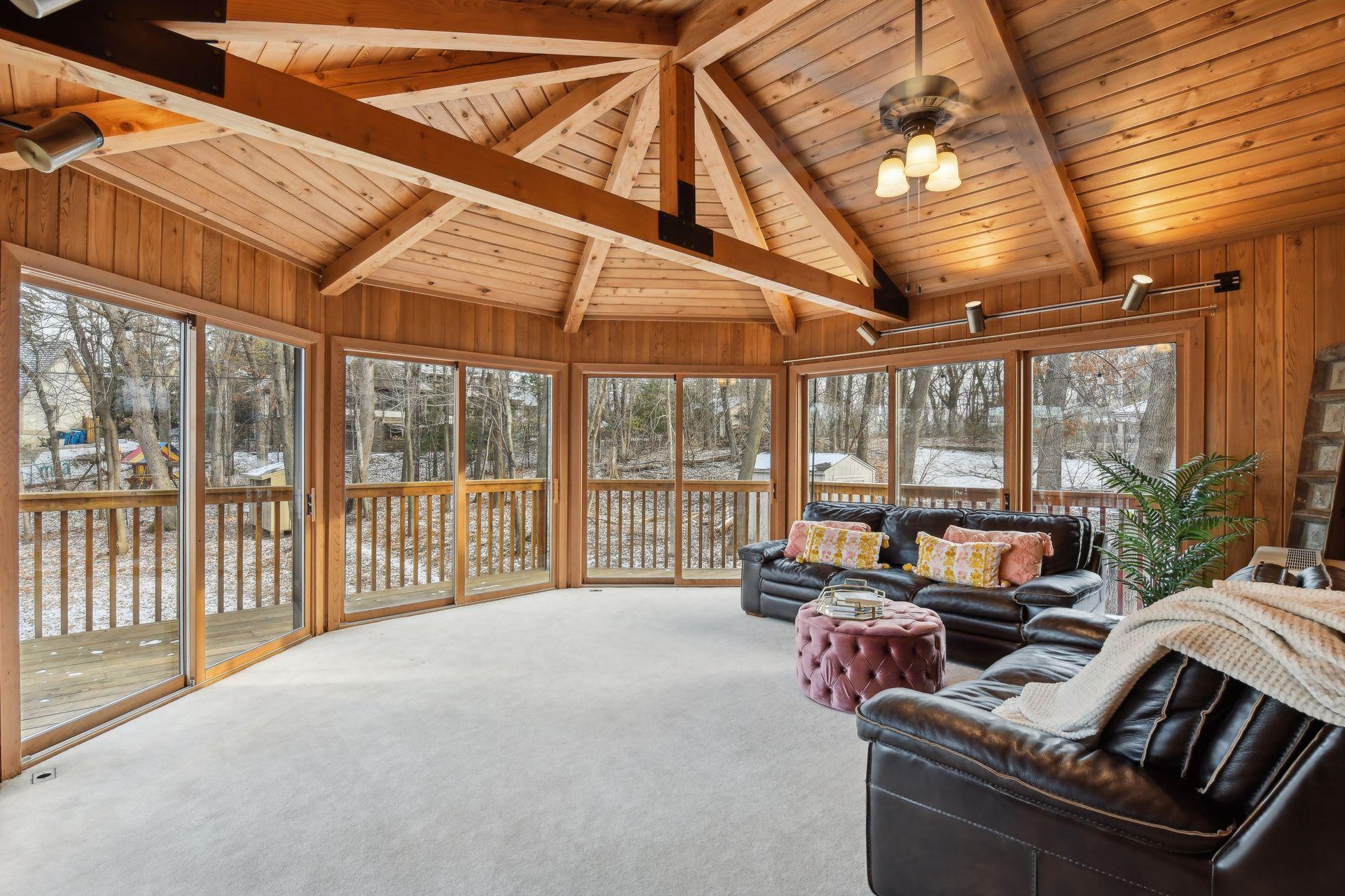 Heated sunroom off the dining area.
