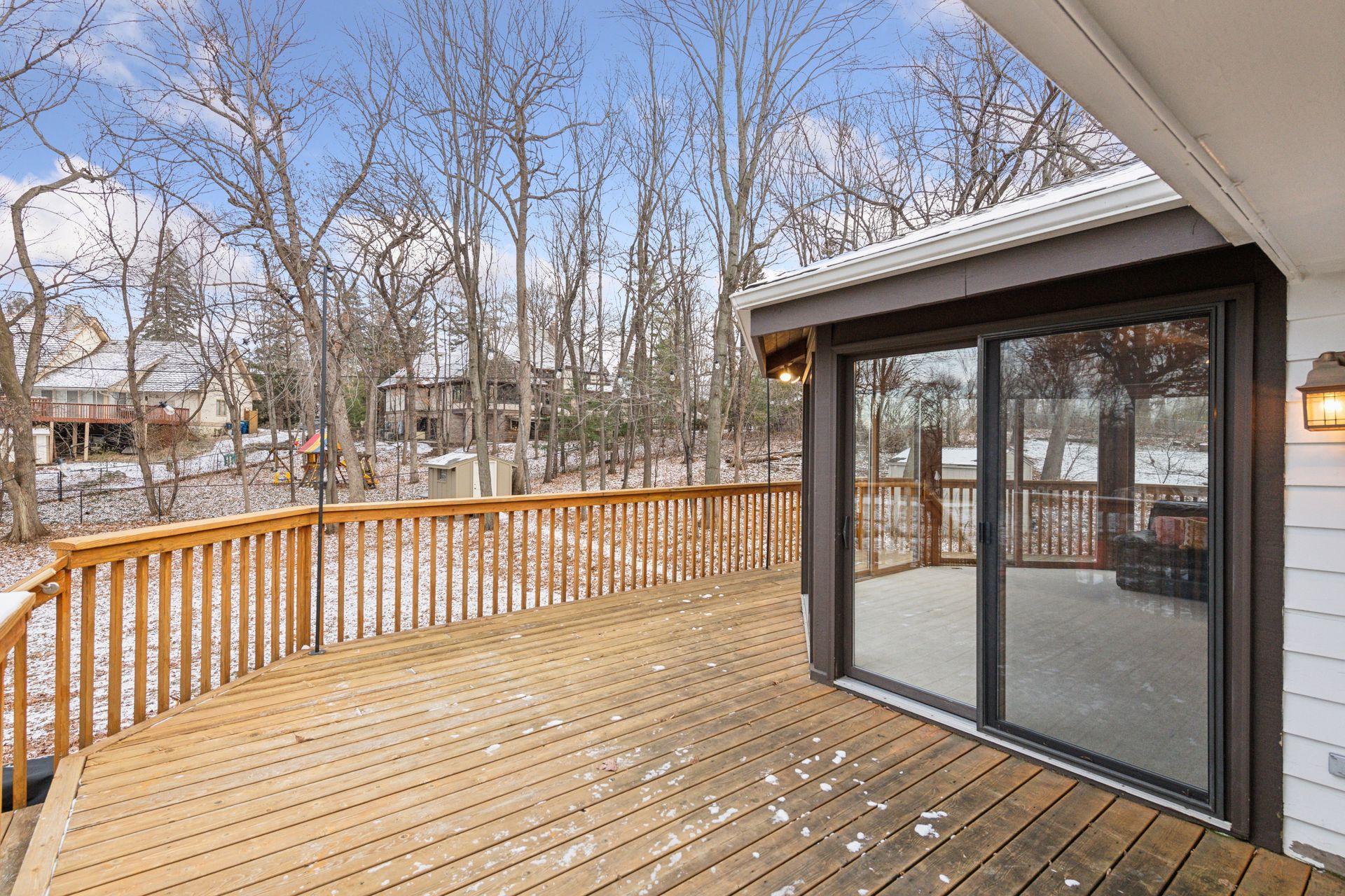 Breathtaking backyard views from the deck.