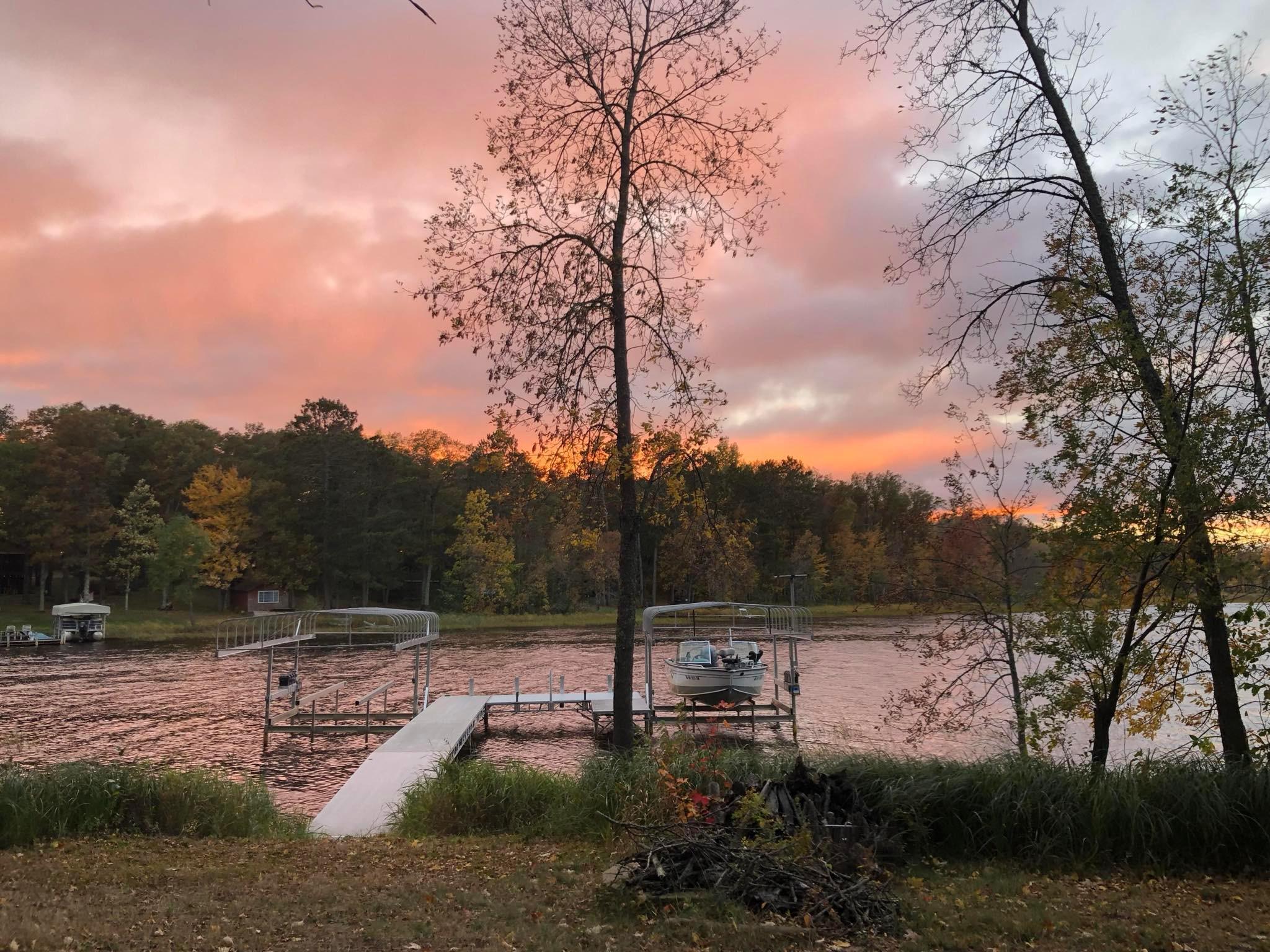 Faces west for sunsets.