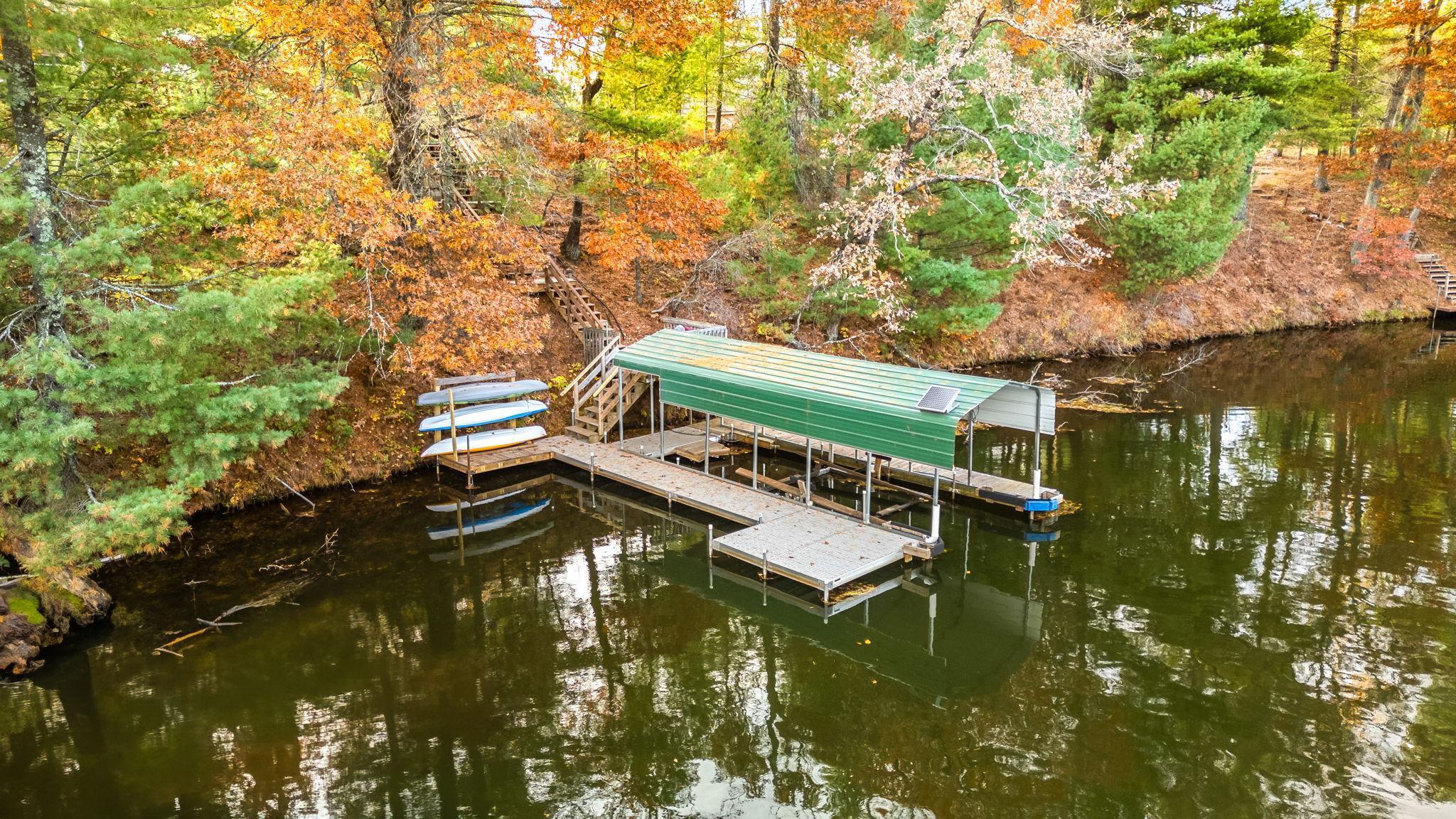 The perfect place to launch the pontoon or kayaks, and maybe sit for an evening cocktail on the river.