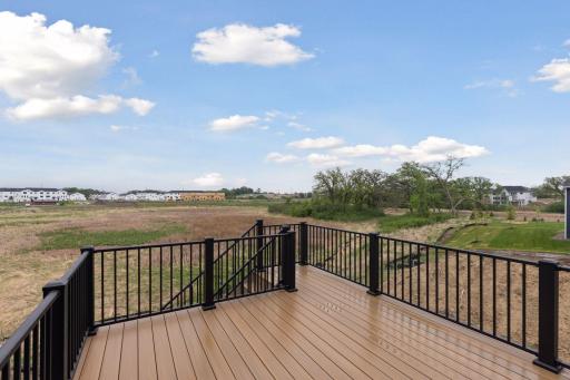 Maintenance free deck over looking nature