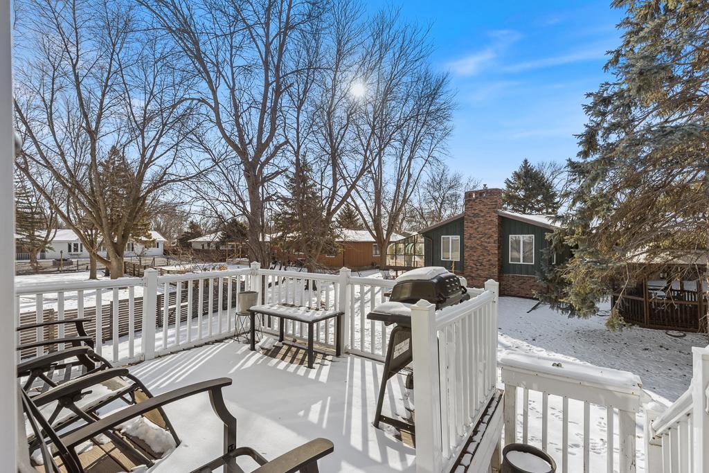 View of the back deck from the patio door