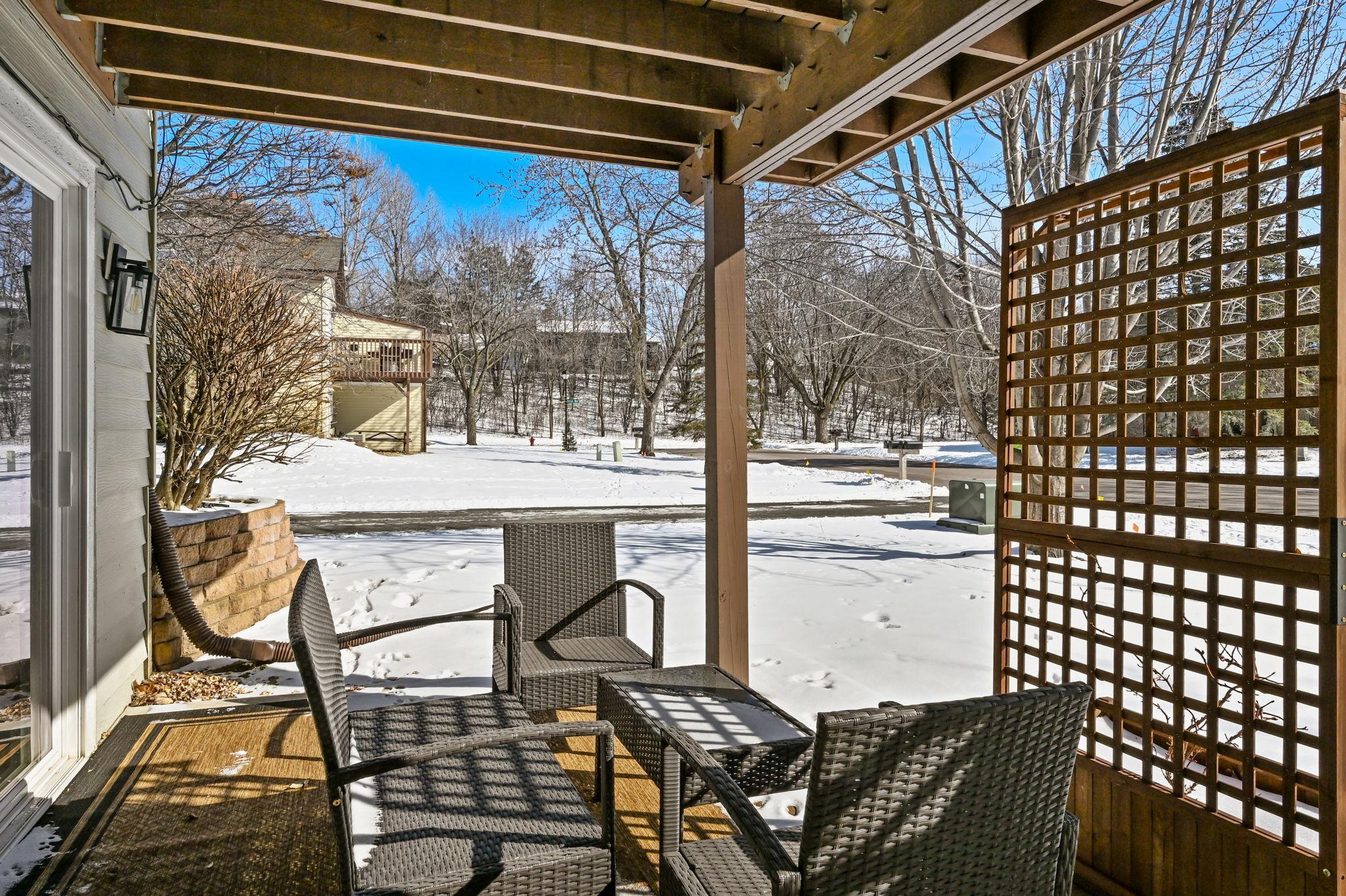 Private lower level patio