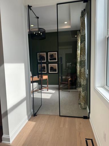 Flex room located in back of home with private glass doors