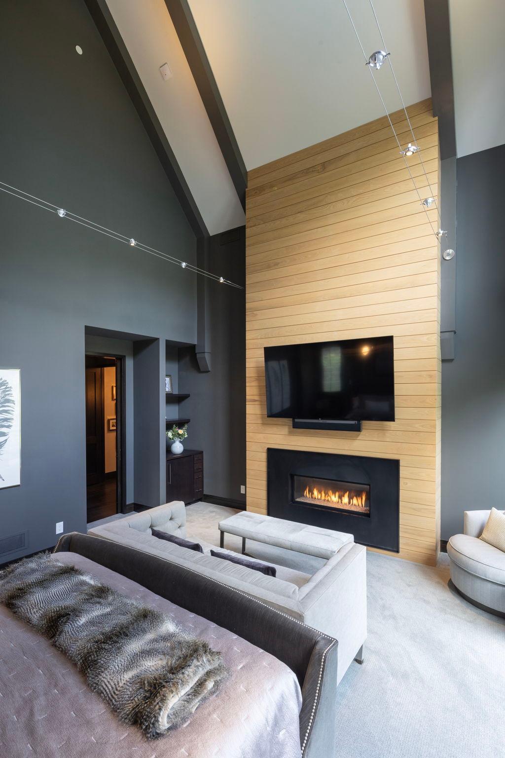 Primary suite fireplace/media