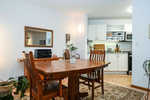 Convenient layout with the kitchen adjacent to dining/living room