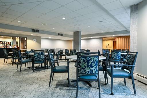 Dining room with award winning, chef driven food program