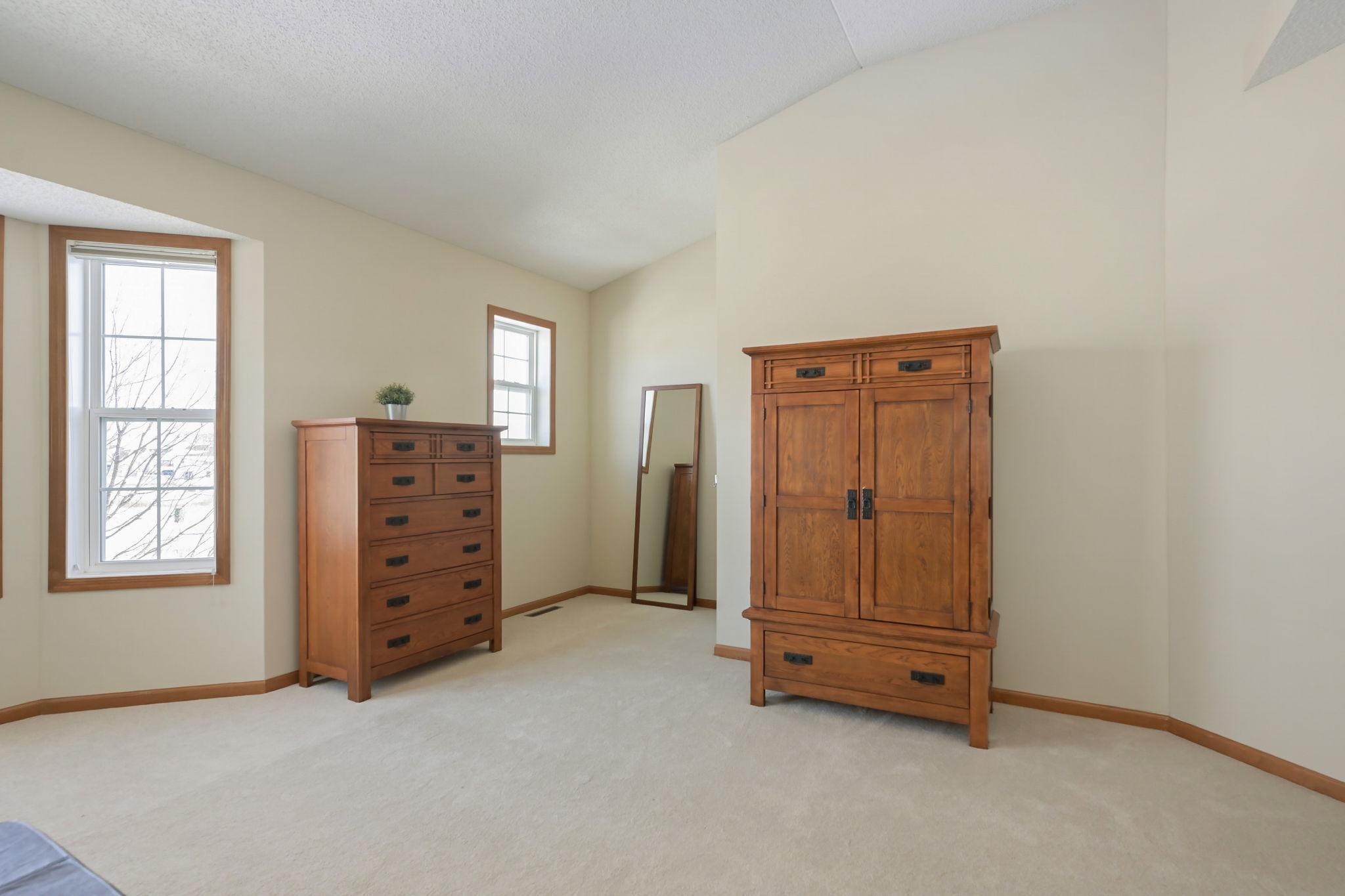 Primary bedroom seating or office area