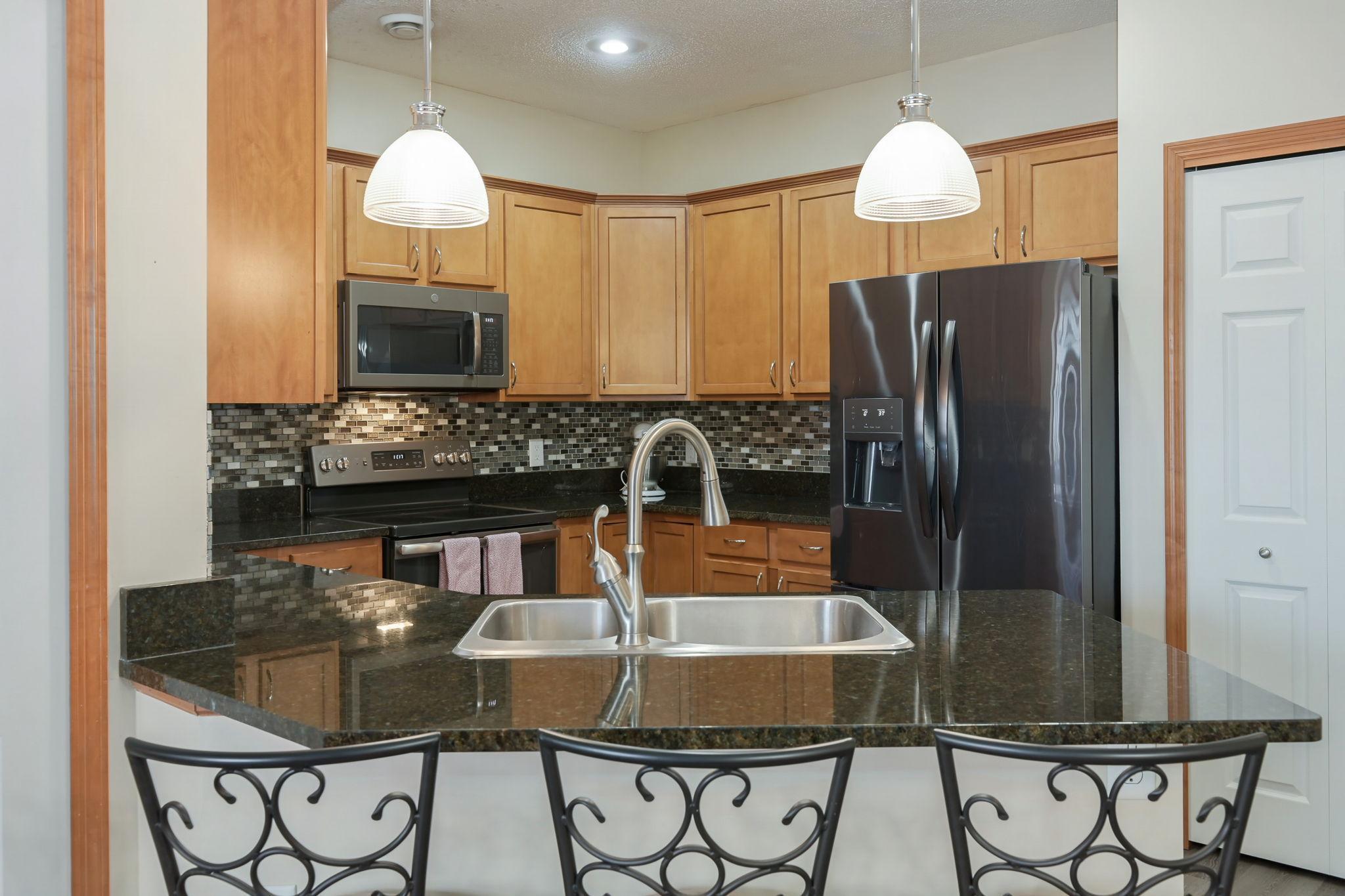 Newer kitchen appliances.