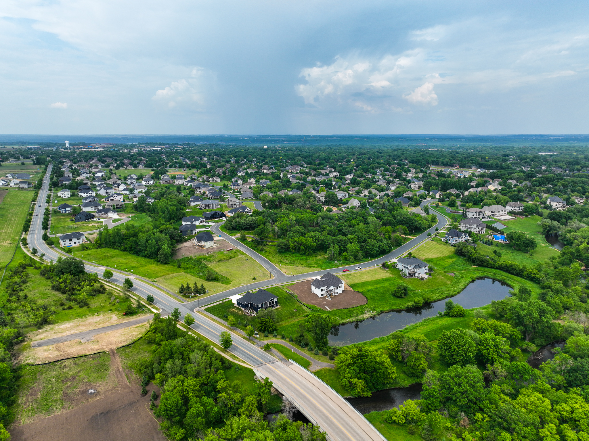 Drone view of Wyndham Hills