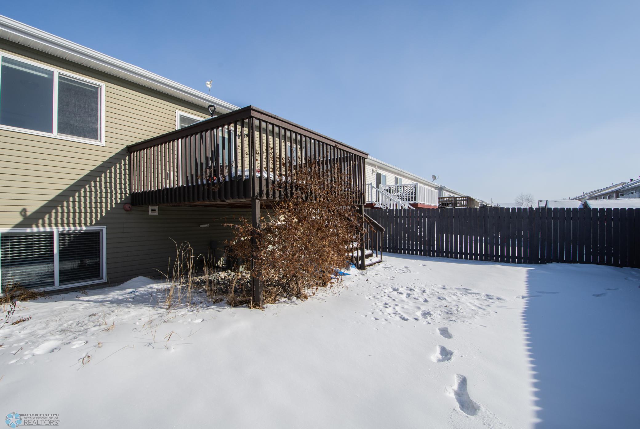 Backyard and deck