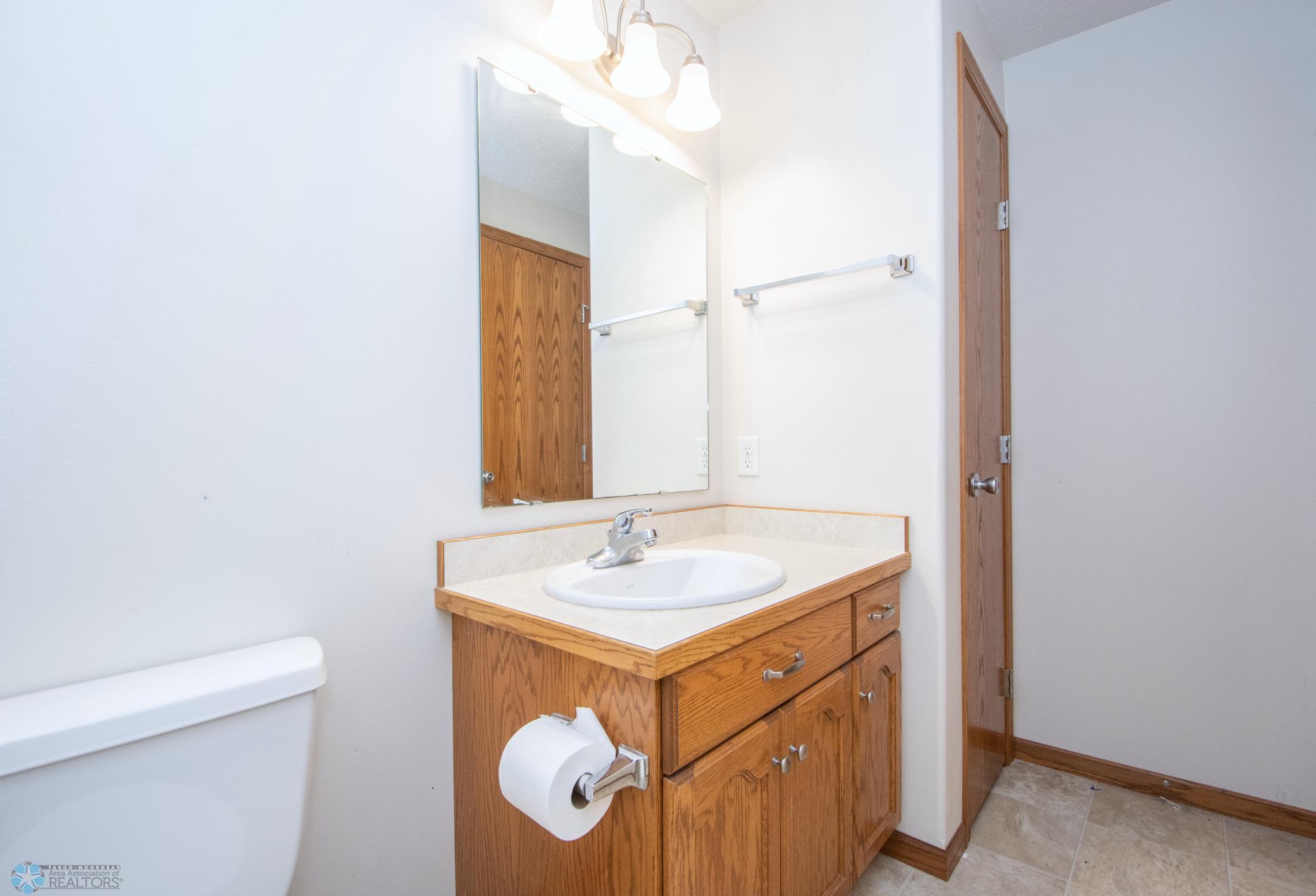 Lower level bath vaniy
