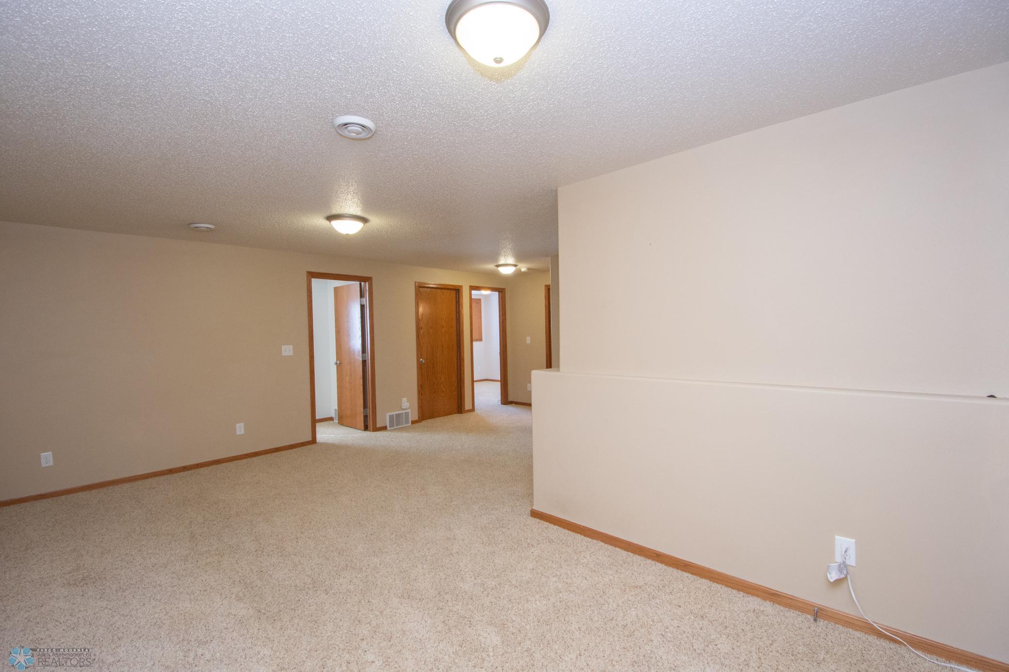 Lower level family room from stairs