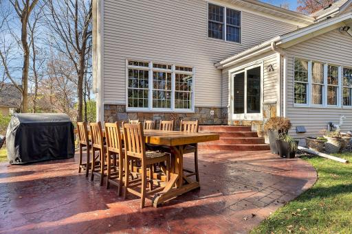 Easy outdoor dining leads up to the informal dining room