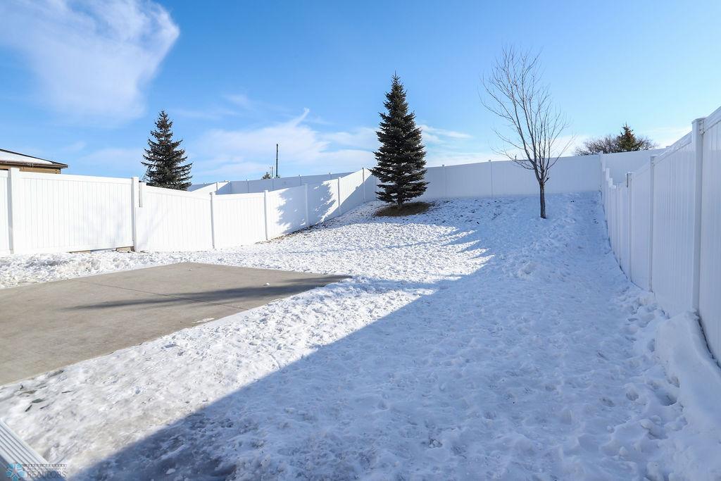 Fully fenced yard
