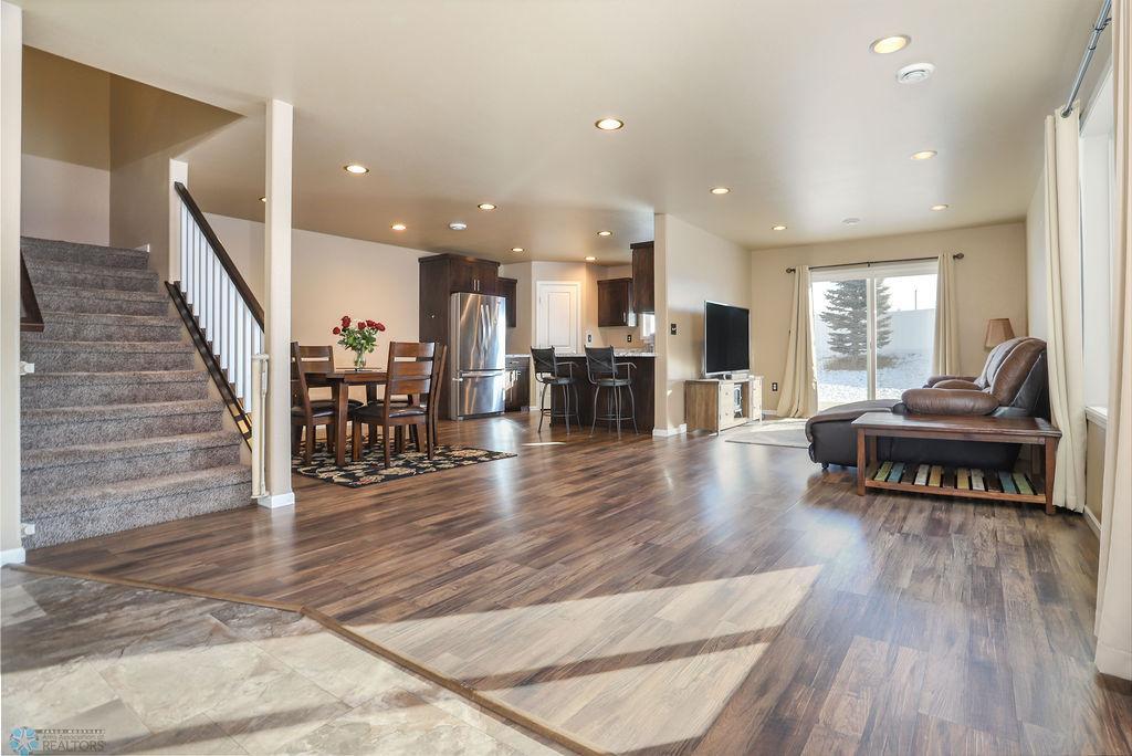 Main floor has open layout