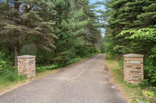 The paved driveway leads to your private oasis of peace and tranquility.