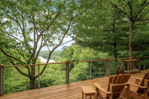 The summer views are splendid too. The cable rails were installed to open up clear sightlines.