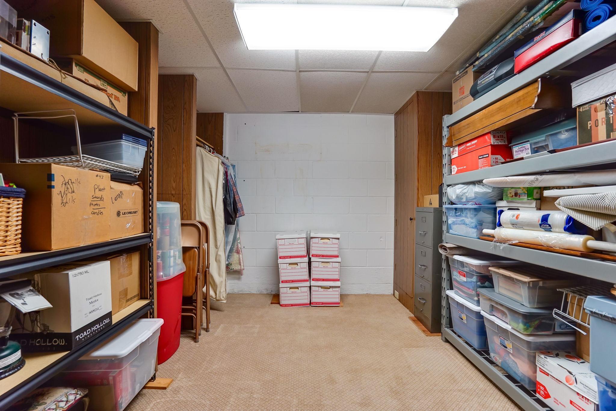 Great finished storage area in LL