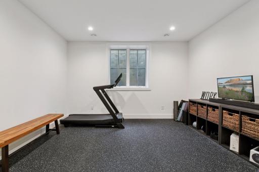 Used as a work out room with sports flooring for our sellers but can be a 4th bedroom if you desire!