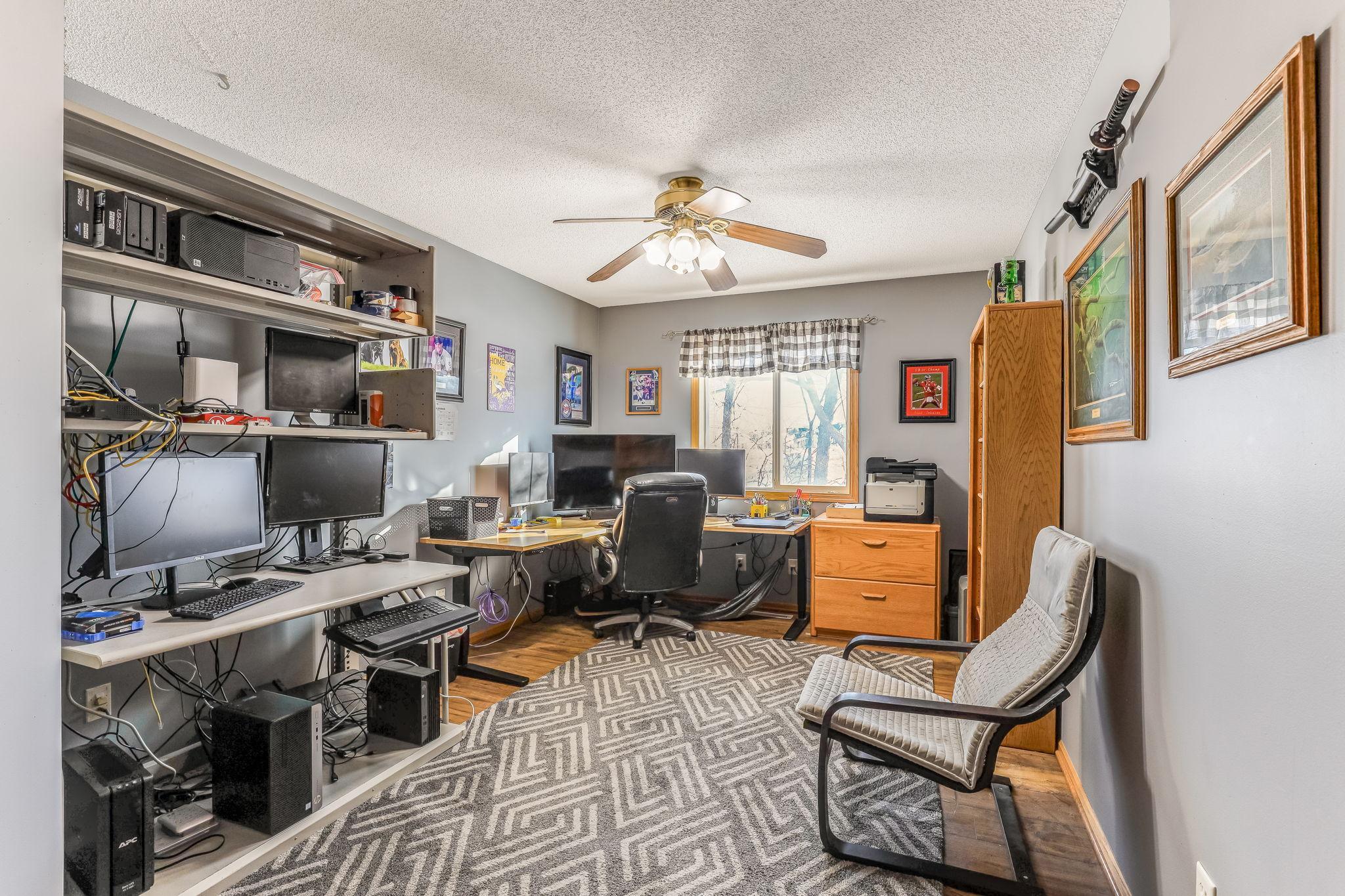 Upper bedroom 3, currently being used as an office