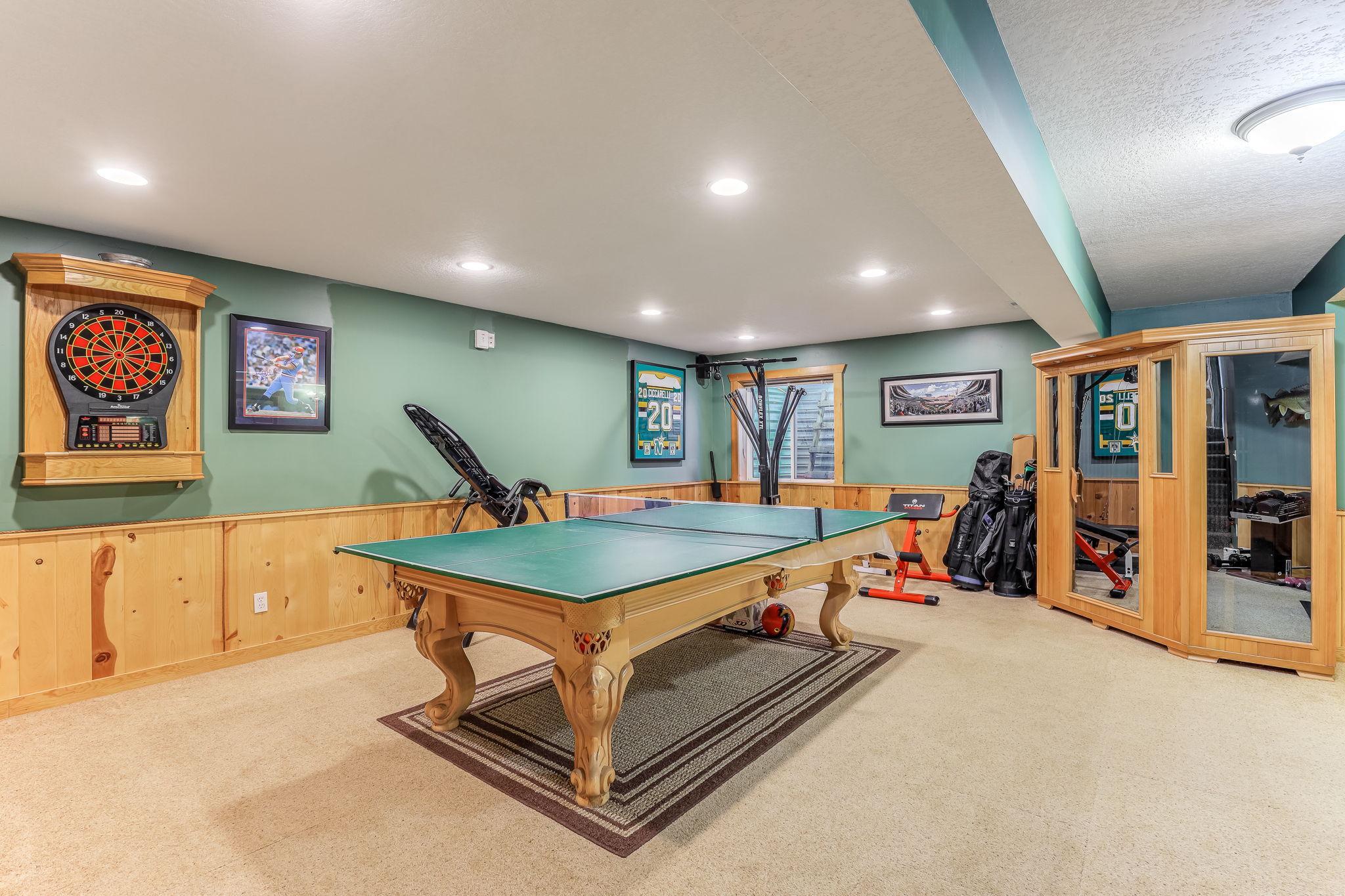 Basement level game room or movie room