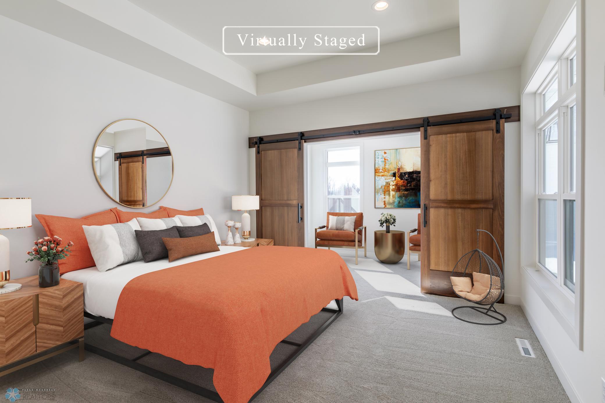 Virtually Staged Primary Bedroom