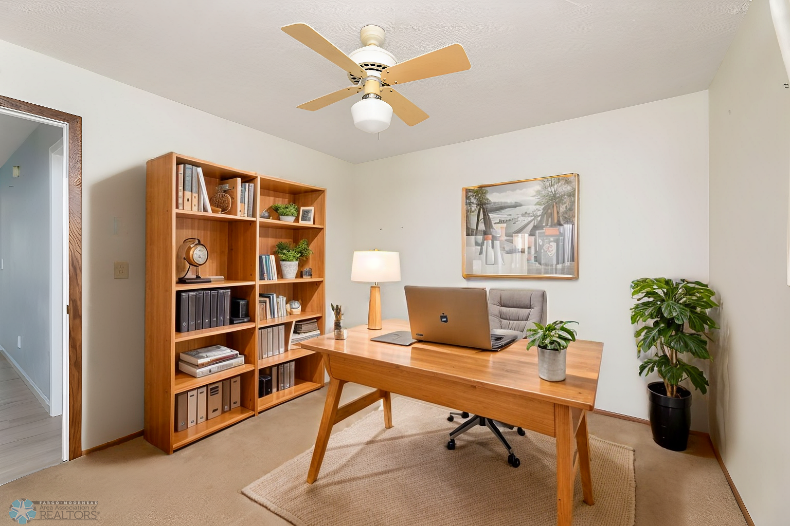 Virtually staged as an office